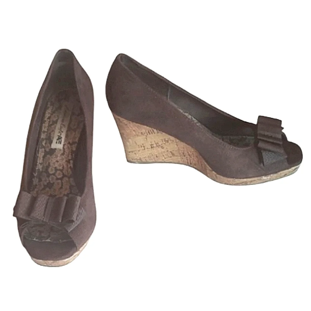 American Eagle Peep Toe Wedge Ballet Slip On 3.5